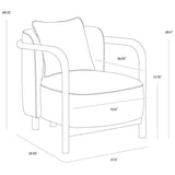 Beatrice Chair, Dove Cream