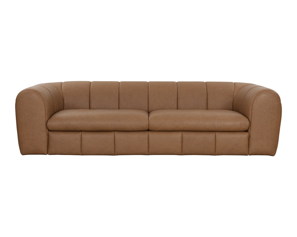 Cyril Leather Sofa, Lucia Cognac-Furniture - Sofas-High Fashion Home