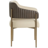 Tova Arm Chair,  Dillon Cream/Bravo Ash, Set of 2