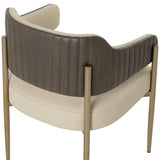 Tova Arm Chair,  Dillon Cream/Bravo Ash, Set of 2