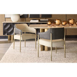 Tova Arm Chair,  Dillon Cream/Bravo Ash, Set of 2