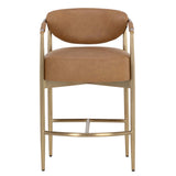 Heloise Counter Stool, Milliken Cognac-Furniture - Dining-High Fashion Home