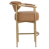 Heloise Counter Stool, Milliken Cognac-Furniture - Dining-High Fashion Home