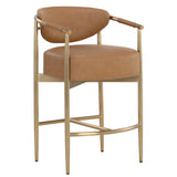 Heloise Counter Stool, Milliken Cognac-Furniture - Dining-High Fashion Home