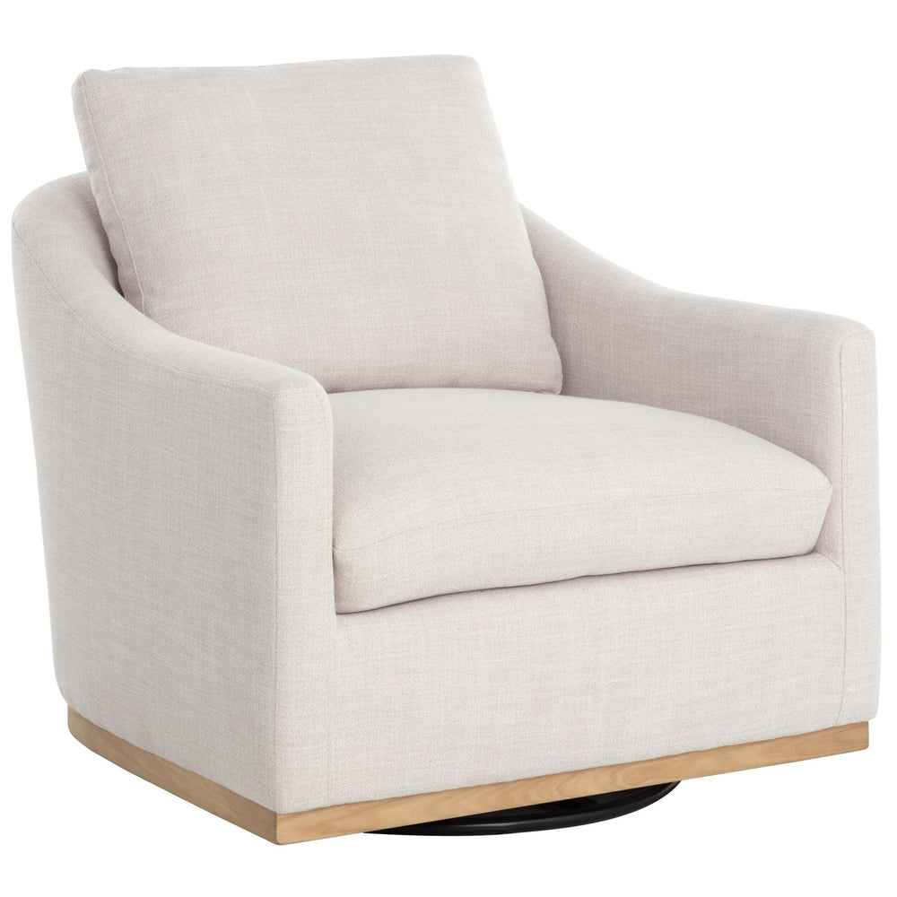 Corbin Swivel Chair, Effie Linen