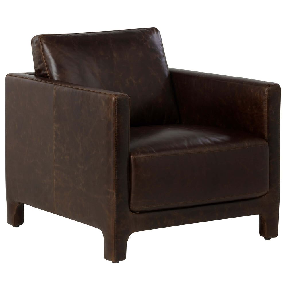 Rodney Leather Chair, Chocolate