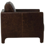 Rodney Leather Chair, Chocolate