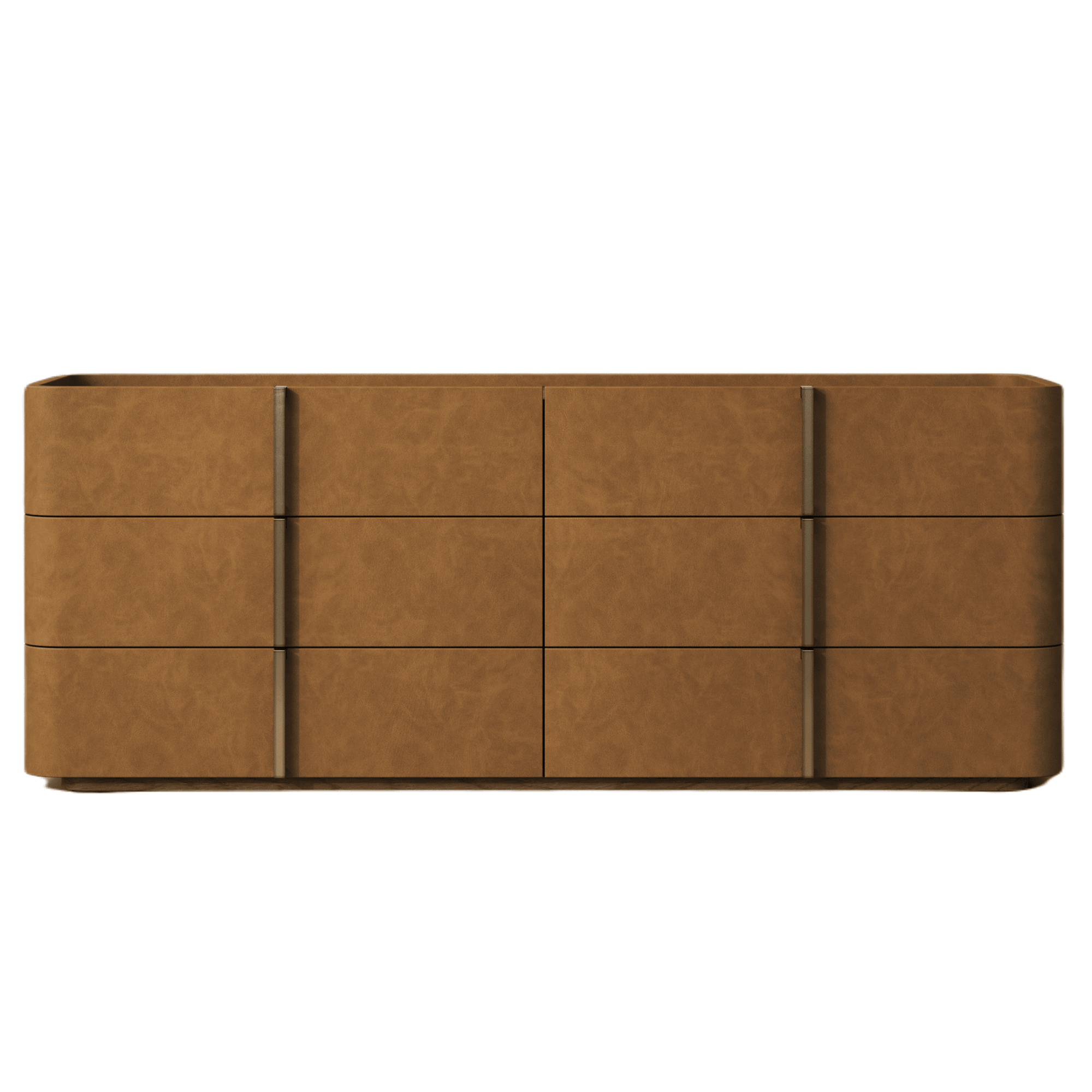 brown leather dresser Tedan Leather Dresser