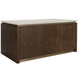 Boden Kitchen Island, White Marble