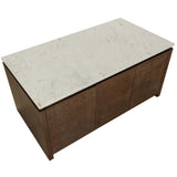 Boden Kitchen Island, White Marble