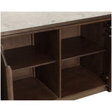 Boden Kitchen Island, White Marble