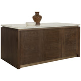 Boden Kitchen Island, White Marble