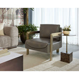 Meridia End Table, Antique Brass