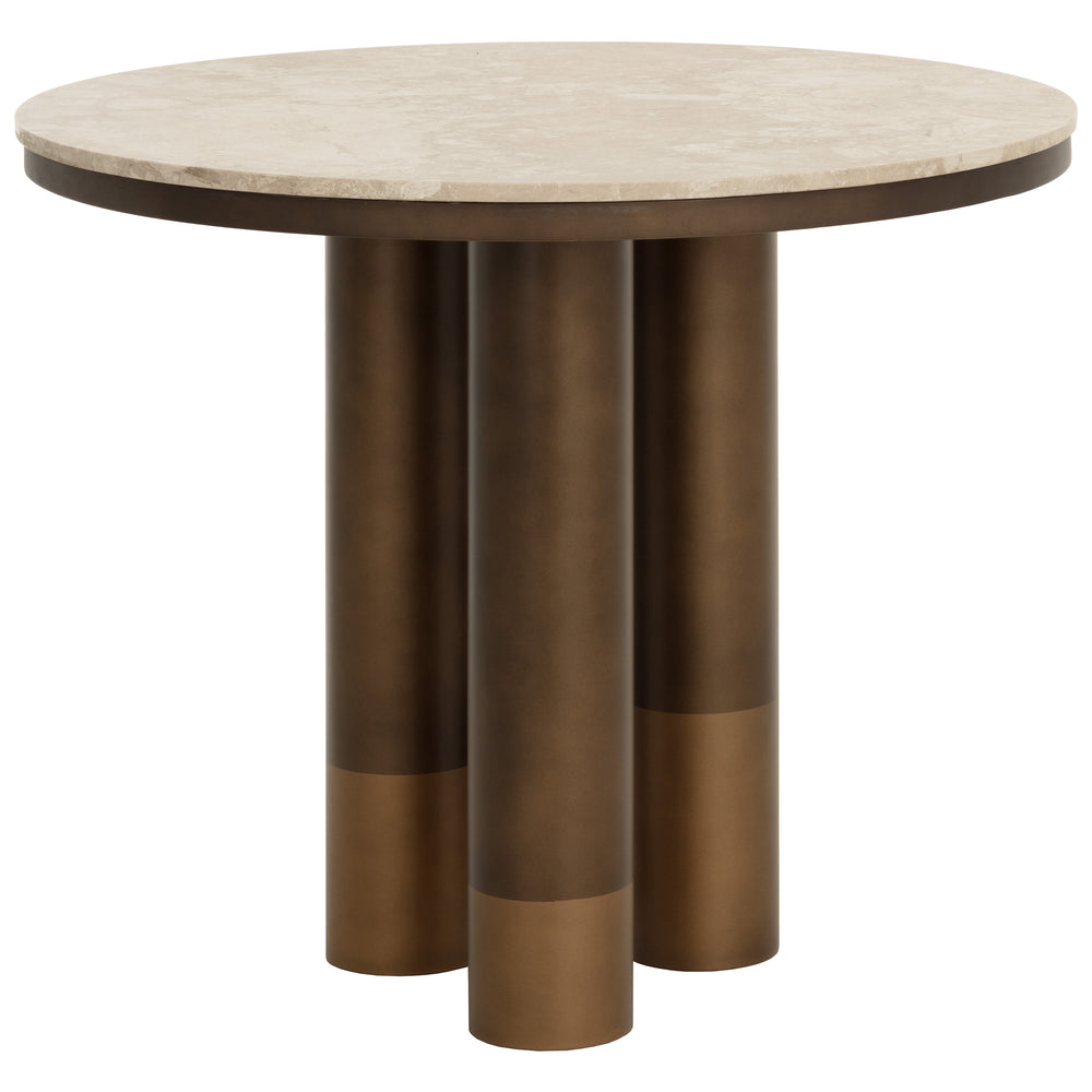 Andina Bistro Table, Greige Marble