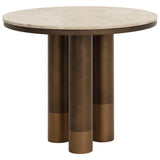 Andina Bistro Table, Greige Marble