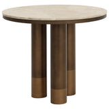 Andina Bistro Table, Greige Marble