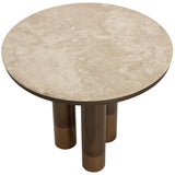 Andina Bistro Table, Greige Marble
