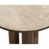 Andina Bistro Table, Greige Marble