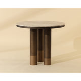 Andina Bistro Table, Greige Marble