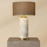 Apollolina Table Lamp, Calacatta Gold Marble-Lighting-High Fashion Home