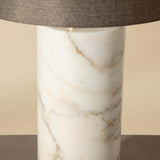 Apollolina Table Lamp, Calacatta Gold Marble-Lighting-High Fashion Home