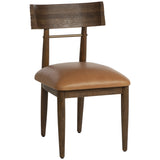 Florian Leather Dining Chair, Tan, Set of 2