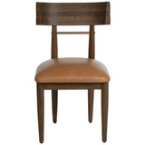 Florian Leather Dining Chair, Tan, Set of 2