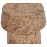 Brie End Table, Burl Veneer Look