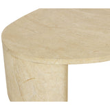 Savinah Coffee Table, Travertine Look-Furniture - Accent Tables-High Fashion Home