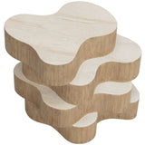 Geddes Side Table, Cream/Light Brown