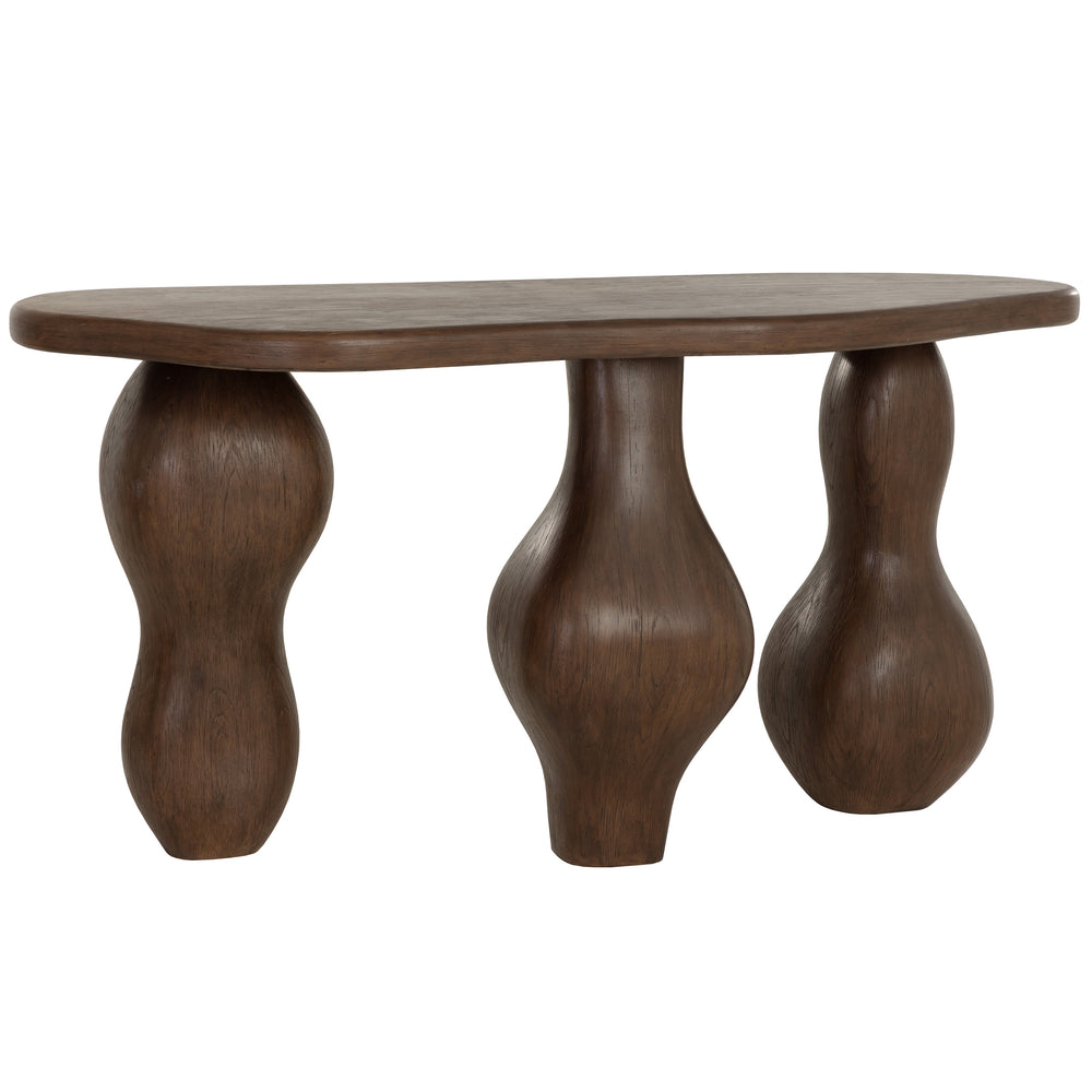 Ines Console Table, Dark Brown