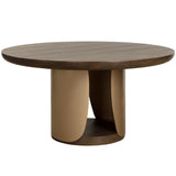 Sultana Round Dining Table, Dark Brown