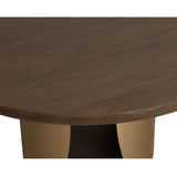 Sultana Round Dining Table, Dark Brown