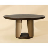 Sultana Round Dining Table, Dark Brown