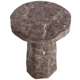 Baldur End Table, Marble Look