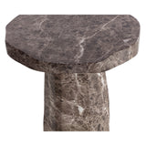 Baldur End Table, Marble Look