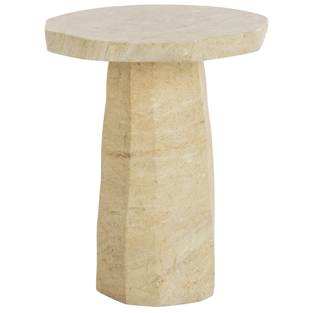 Baldur End Table,Travertine Look