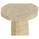 Baldur End Table,Travertine Look