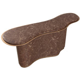 Isola Console Table, Mocha Marble Look-Furniture - Accent Tables-High Fashion Home