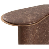 Isola Console Table, Mocha Marble Look-Furniture - Accent Tables-High Fashion Home