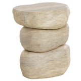 Torbay End Table, Dune Travertine