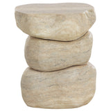 Torbay End Table, Dune Travertine