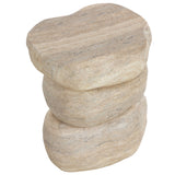 Torbay End Table, Dune Travertine