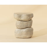 Torbay End Table, Dune Travertine