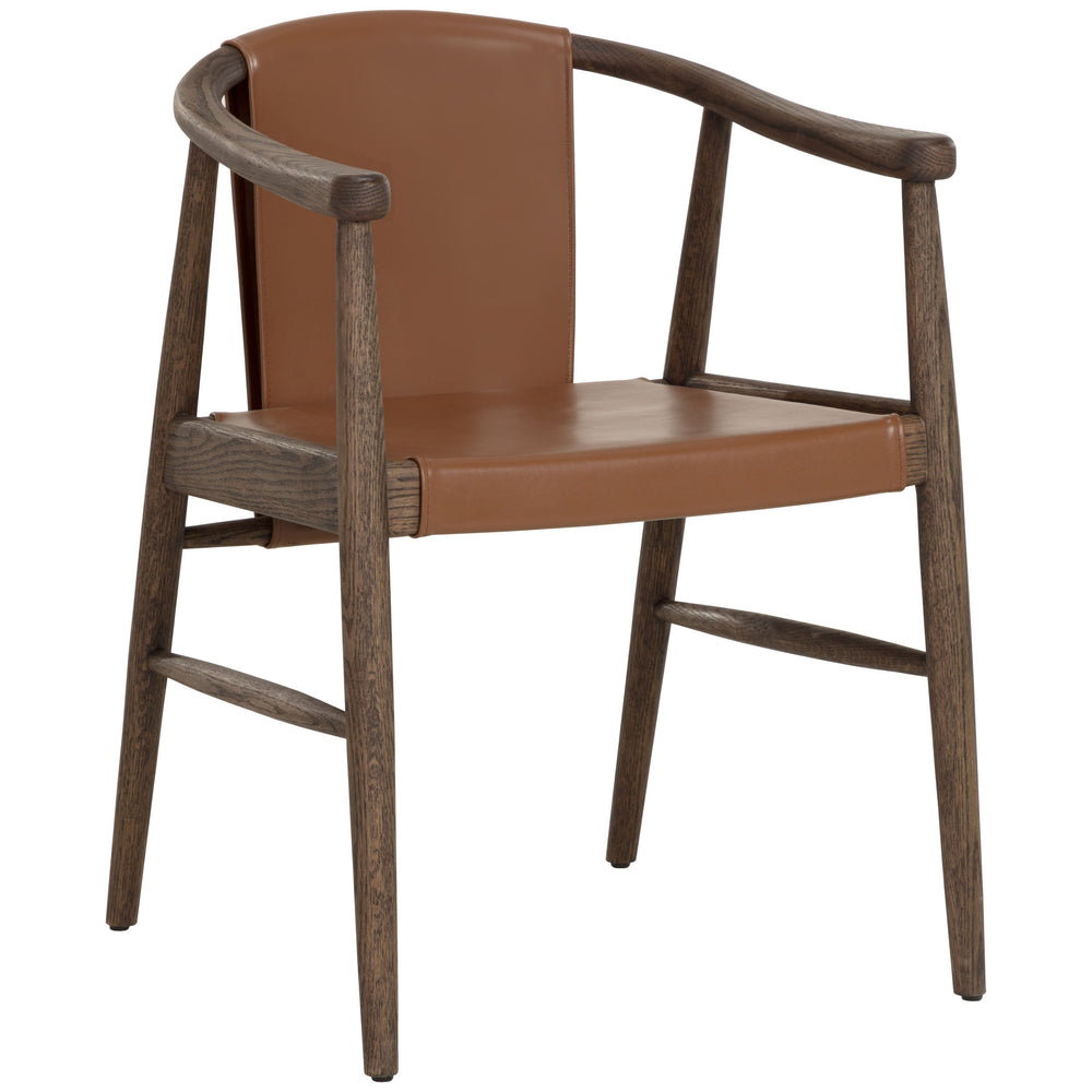 Aran Leather Dining Armchair by Sunpan