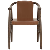Aran Leather Dining Armchair, Hazelnut, Set of 2