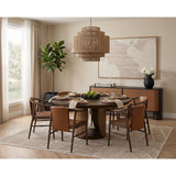 Aran Leather Dining Armchair, Hazelnut, Set of 2