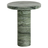 Bastion End Table, Sage Green Marble Look-Furniture - Accent Tables-High Fashion Home