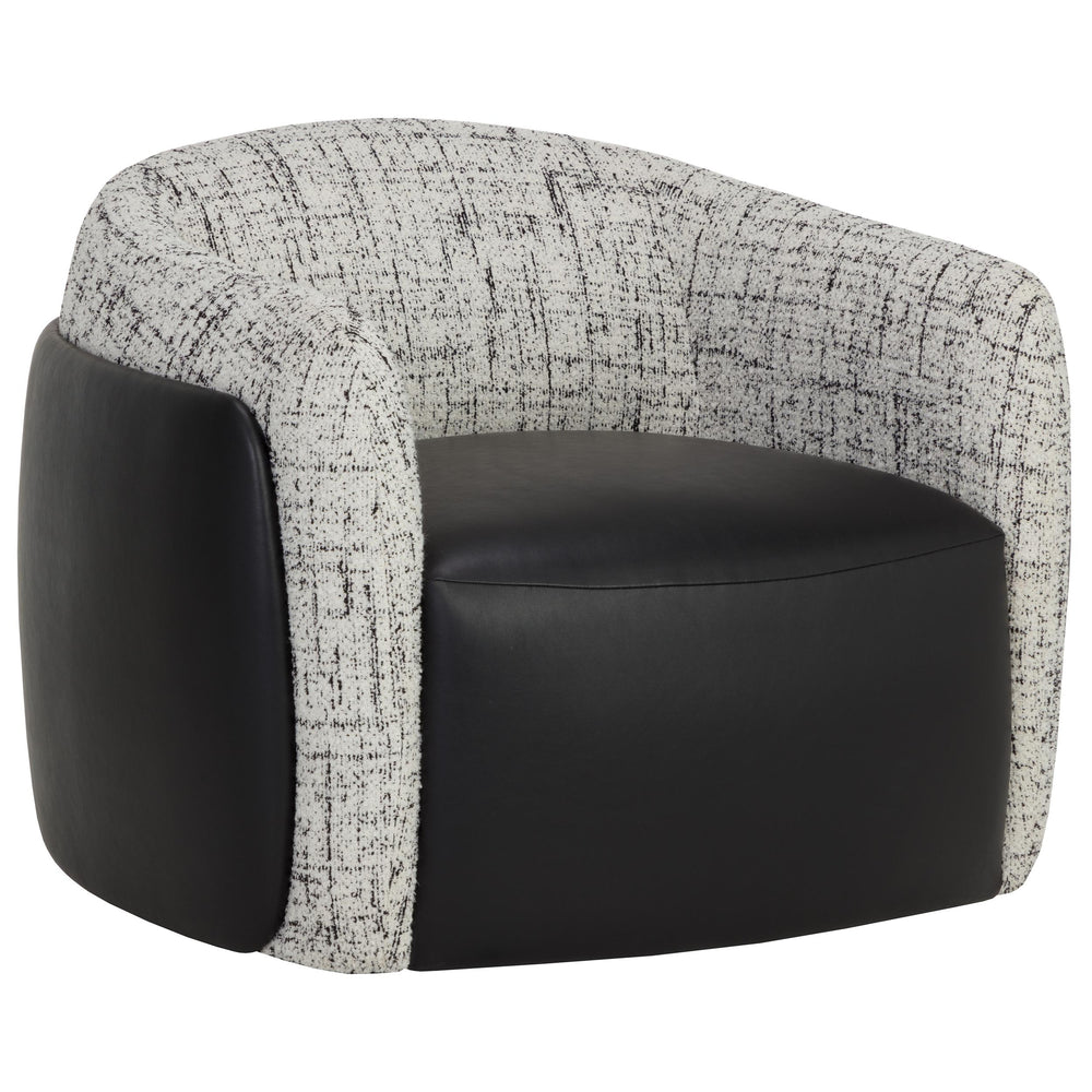 Caris Swivel Chair, Bravo Black/Halton Birch