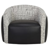 Caris Swivel Chair, Bravo Black/Halton Birch